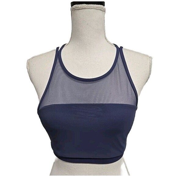 Lululemon Get Set Mesh Sports Bra Moody Blue Size 6 - Picture 2 of 9